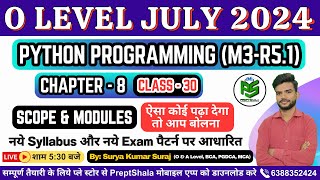 Day-30 || Python Programming (M1-R5.1) O Level || Python Programming M1-R5 For O Level || PreptShala