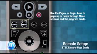 ETEX PVR How To Guide - ETEX Remote Set Up