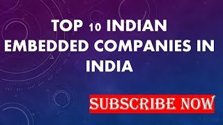 Top 10 embedded companies in India