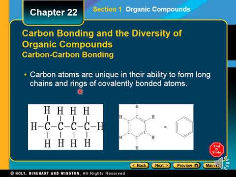 Chemistry Chapter 22 Sec 1 Organic Compounds Part 1 - YouTube