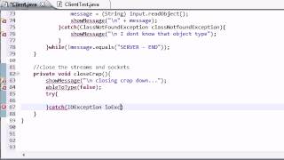 Intermediate Java Tutorial 55 Closing Down the Client Stuff