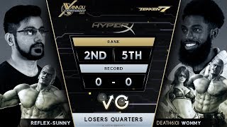 XCS FGC Finals Tekken 7 - Reflex-Sunny (Bryan) Vs. Death6101 | Wommy (Katarina) T7 Losers Quarters