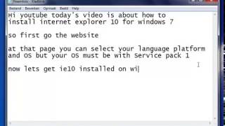 How To Install Internet Explorer 10 On Windows 7