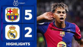 Barcelona vs Real Madrid 5-2 | Supercup Final | All Goals \u0026 Highlights