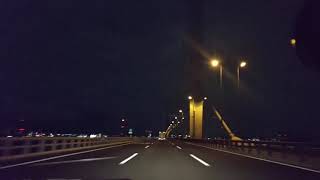 【阪神高速５号湾岸線天保山大橋～助松ＩＣ～泉大津市東港町】　深夜ドライブ　夜景　210208 212830　Japan　Drive