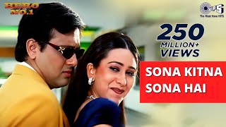 Sona Kitna Sona Hai | Govinda, Karisma Kapoor | Udit N \u0026 Poornima | Hero No.1 | 90's Hits