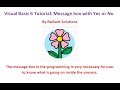 Visual Basic 6 Tutorial: Message box with Yes or No