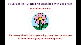 Visual Basic 6 Tutorial: Message box with Yes or No