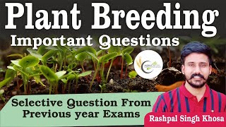 Plant Breeding & Genetics Important Questions from Previous year Exams | ICAR | BHU | AFO | ADO