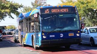 NYCT Bus: 2019 Novabus LFS' #8698, #8703, \u0026 #8716 on the Q3 \u0026 Q5 at Merrick Blvd and Farmers Blvd