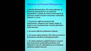 Financial Management | Objective | #commerce #bcom #class12 #class12th #businessstudies