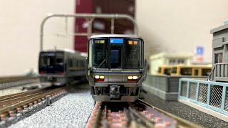 【Nゲージ】223系新快速！カメラカーで真正面から撮影！ 　Scenes of Japanese railways on N-scale. #shorts