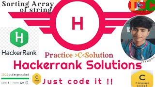 Hackerrank C Programming solutions. Sorting Array of String #erraghu #hackerrank