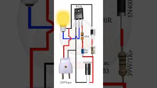 Bt136 Triac Project || 220V Bulb Blinking || #electronics #blink #bulb #220volt #shorts