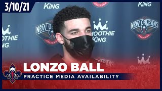 Lonzo Ball Talks Much Needed All-Star Break | Pelicans Post-Practice 3/10/21