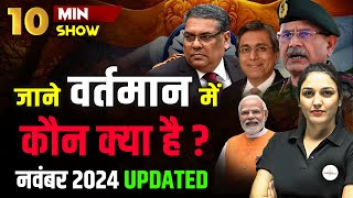 2024 VARTMAN ME KAUN KYA HAI ? NEW APPOINTMENTS 2024 ? CURRENT AFFAIRS 2024 | 10 MINUTE SHOW