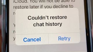 Couldn’t restore chat history - Whatsapp backup stuck iPhone problem how to fix