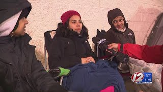 Shoppers Brave The Cold For Deals