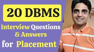 Top 20 DBMS Interview Questions & Answers - TCS, Accenture, Capgemini, Infosys, Wipro, Cognizant etc