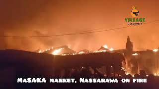 Masaka market in Nassarawa state is up in flames. #masakamarketfire #villagecelebrity