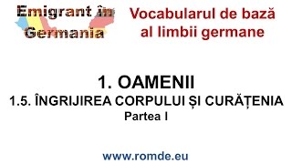 Vocabularul limbii germane - 15 Koerperpflege und Sauberkeit - Ingrijirea corpului si curatenia-I