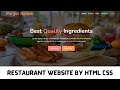 How to make a Website For Restaurant by using html css and javascript | Source code