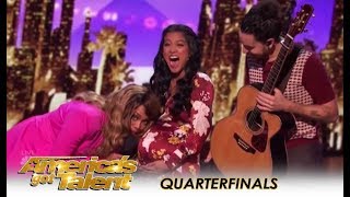 Us The Duo: Lovely PREGNANT Couple Feature UNBORN Baby On Stage! | America's Got Talent 2018