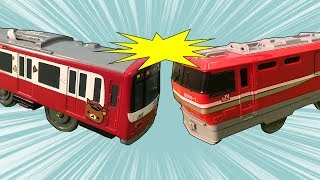 プラレール 京急新1000形 リラックマトレイン 開封レビュー♪EH800電気機関車 に後ろから衝突！事故は起こるさ！！ toy-one