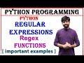 regular expressions built in functions | findall, ,match, search, split, sub functions | regex