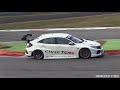 new honda civic wtcr 2018 testing on track accelerations fly bys u0026 sound