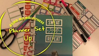 ASMR MAMBI Fitness Planner Set-Up | Soft Spoken | Paper \u0026 Sticky Sounds