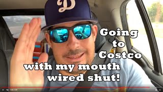 Mouth wired shut Costco trip. Post maxillofacial jaw realignment surgery
