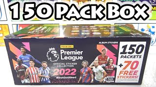 150 PACKS | NEW Panini Premier League 2022 Sticker Collection | XL Box Break Opening