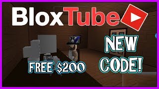 New Code For 200 In Bloxtube Roblox Xhbn7 Videostube