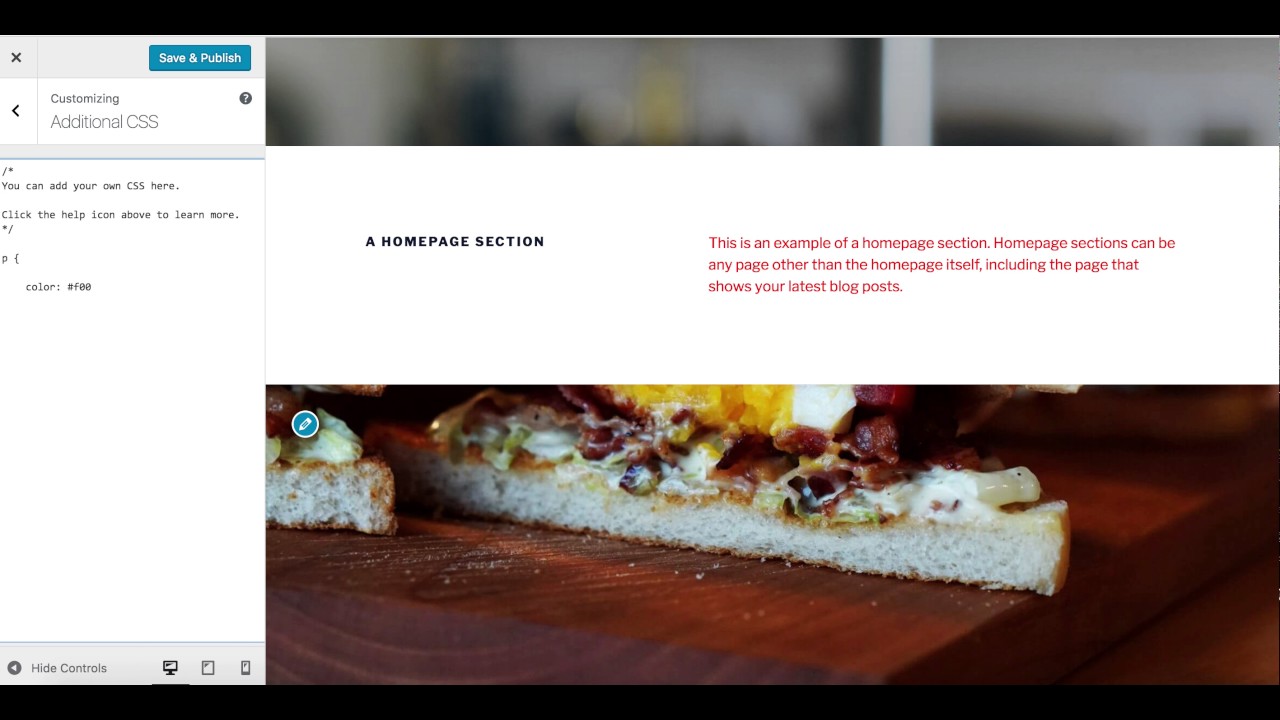 Wordpress Twenty Seventeen Theme Custom Css Youtube