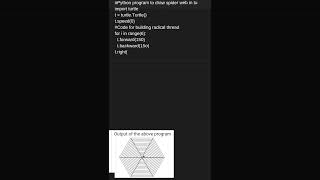 Python program to draw spider web in turtle programming | Ajcoding |