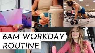 6AM MORNING ROUTINE while working 9-5 //motivation & productivity tips, fitness habits