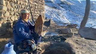 Rural lifestyle - from carpet weaving to baking delicious local bread - village life azerbaijan