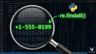 HOW TO FIND EMAILS & PHONE NUMBERS IN TEXT WITH PYTHON REGEX | VYOM TECH PT.6 #pythonprogramming