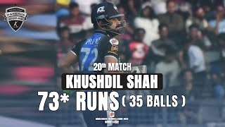 Khushdil Shah's 73 Runs against Khulna Tigers || 20th Match || BPL 2025