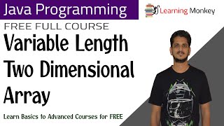 Variable Length Two Dimensional Array || Lesson 55 || Java Programming || Learning Monkey ||