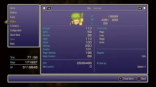 Final fantasy 6 Pixel Remaster Perfect Stats Leveling Gau