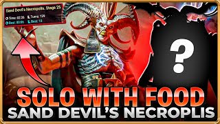 QUICK SOLO FARM Stage 25 Of The Sand Devil's Necropolis With Food... Raid Shadow Legends