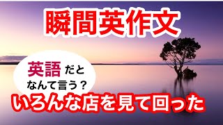 瞬間英作文340　英会話「いろんな店を見て回った」英語リスニング聞き流し