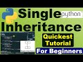Python program single inheritance | Learning Python #singleinheritance #inheritanceinpython #python3