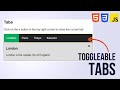 Create Tabs using CSS and JavaScript | W3Schools HTML Tutorial to create Tabs | @CodeWithHarry