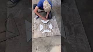 Incredible tile laying work#shorts