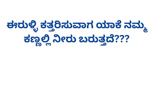 ಈರುಳ್ಳಿ ಕತ್ತರಿಸುವಾಗ ಯಾಕೆ ನಮ್ಮ ಕಣ್ಣಲ್ಲಿ ನೀರು ಬರುತ್ತದೆ?? |  Why do our eyes water while cutting onion?