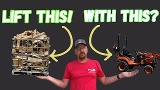 Moving Full Firewood Totes With a Subcompact Tractor!!! Landtop Mall 3 Point SSQA Adapter