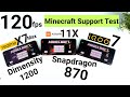 iQOO 7 vs Realme X7 Max vs Mi 11X 120fps minecraft gameplay support test 🔥🔥